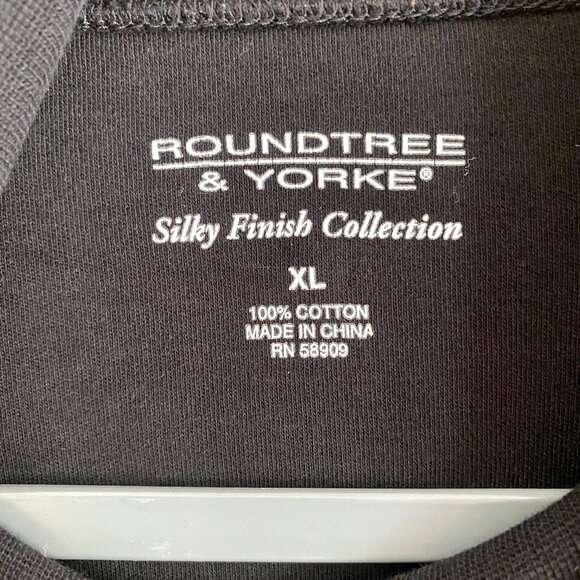 Roundtree & Yorke Men's Black Turtleneck Sweater, Cotton, Size XL. - Picture 3 of 6